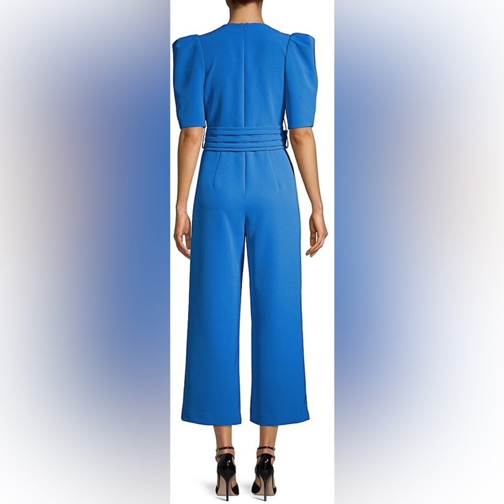 Black Halo Blue Statement Jumpsuit EUC $435 MSRP - Picture 3 of 5
